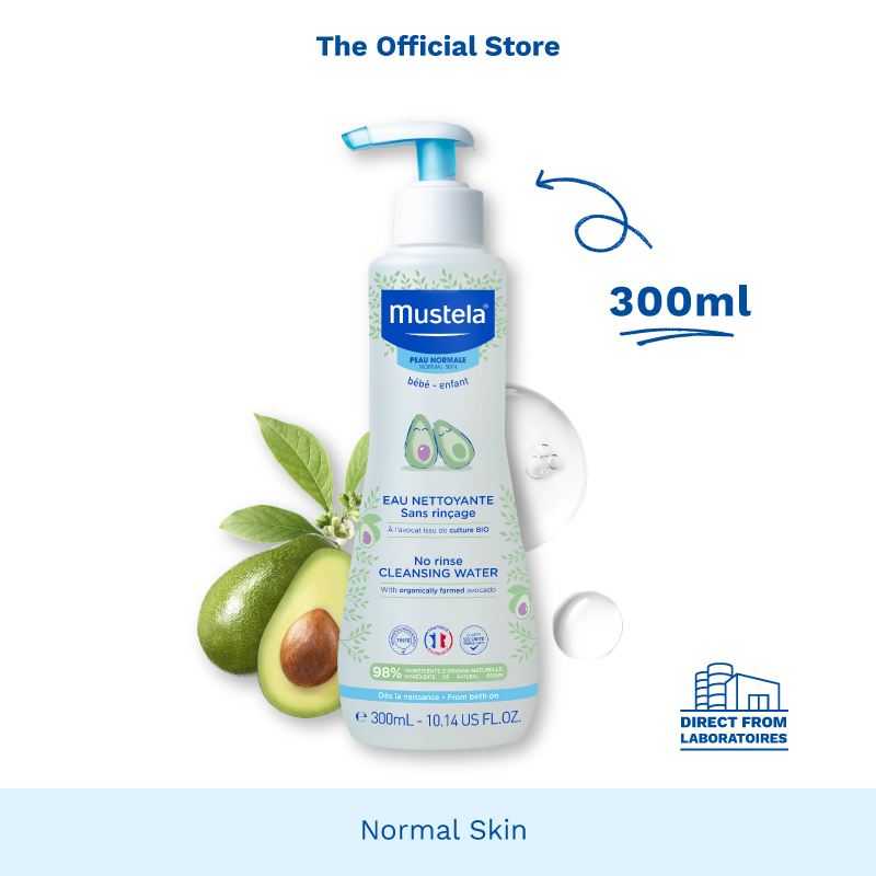 [Mustela Bundle Deal] No-Rinse Cleansing Water 300ml (exp 07/2025) [Diaper Change Care][Hygiene]