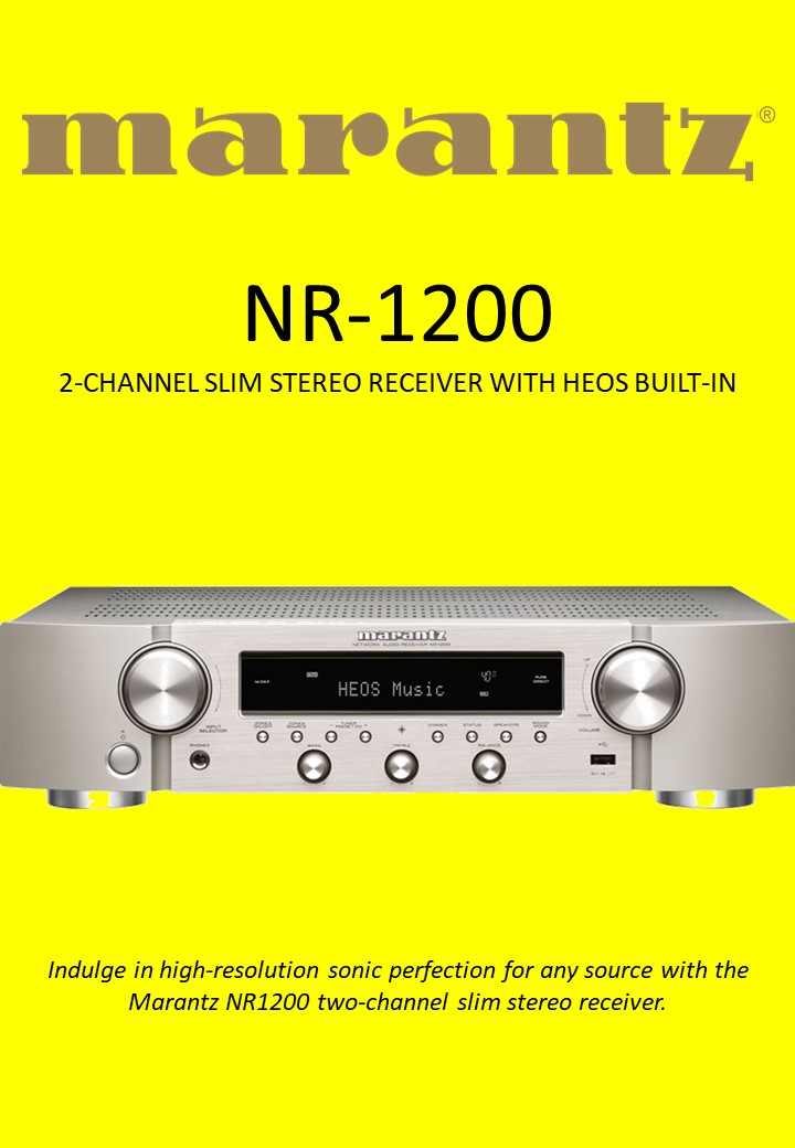 MARANTZ NR-1200 2ch Slim Stereo Receiver with HEOS Built-in